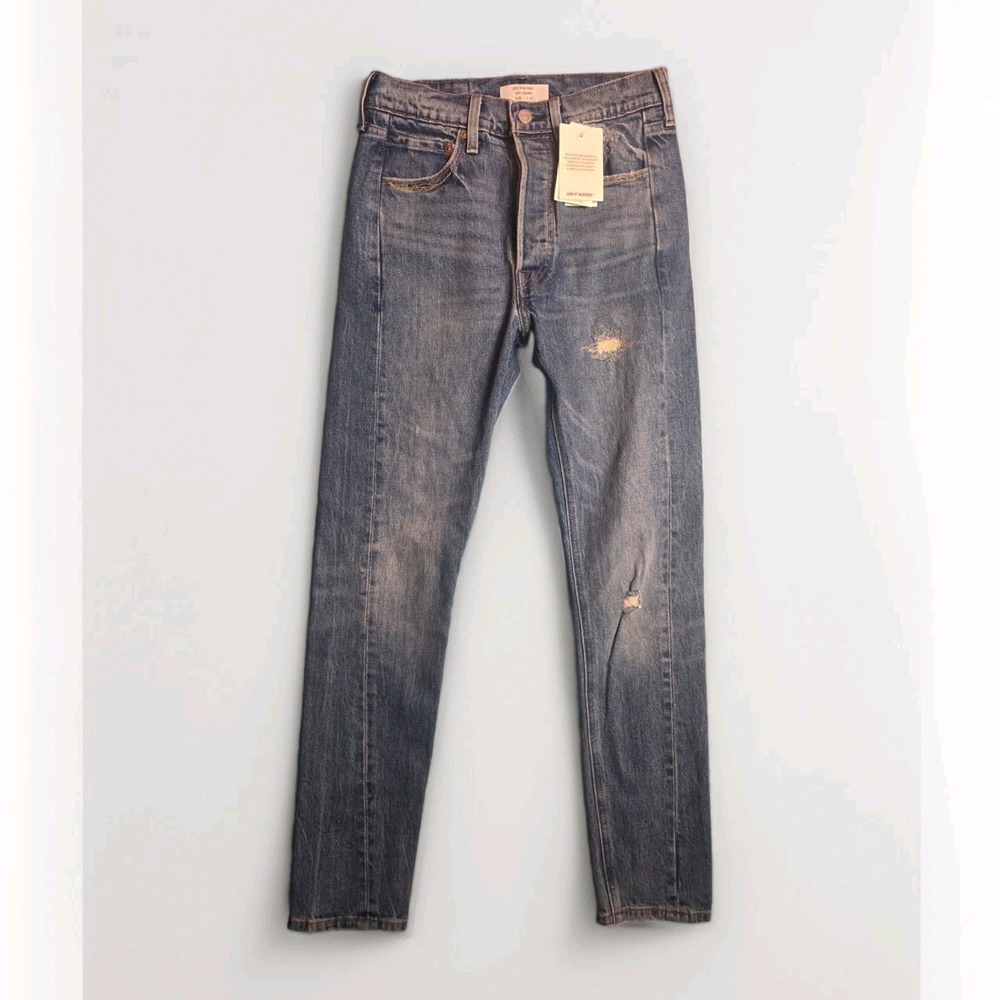 NWT Levi's Altered 501 Skinny Jeans 26 X 30 Button Fly Leg Stretch Denim